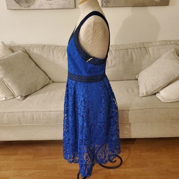 Adelyn Rae Crochet Lace V-Neck Dress - Picture 7 of 14